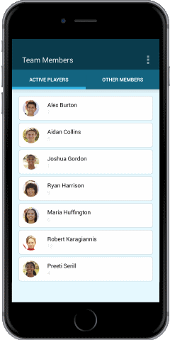 Features for Sports Teams - Team Roster